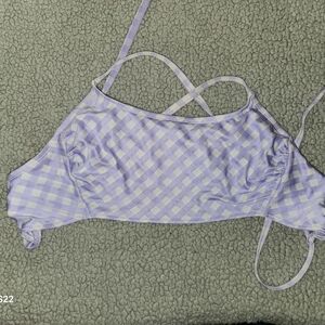 Xhilaration Lavender Gingham Bikini Top